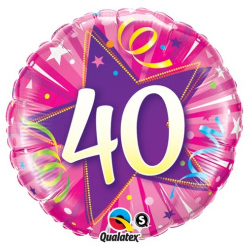 18'' 40 Shining Star Hot Pink