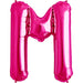 34'' Super Shape Foil Letter M - Magenta