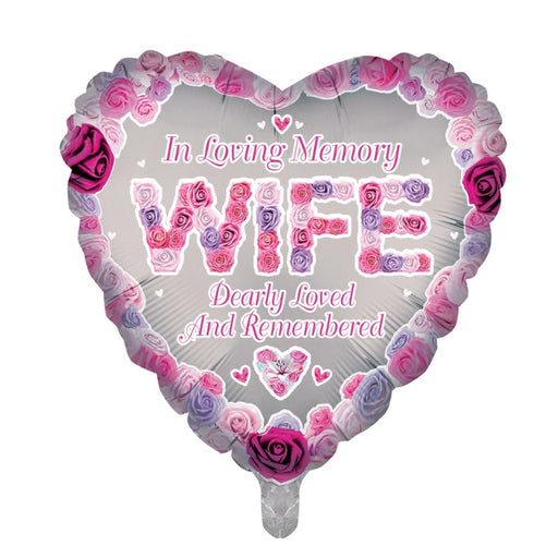 18'' In Loving Memory Wife Foil
