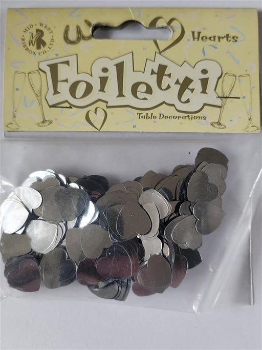 Silver Heart Confetti 14g