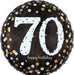 18'' Black & Gold Sparkling 70th Foil