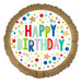 Satin Gold Happy Birthday 18''