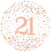 18'' Sparkling Fizz 21st Birthday White & Rose Gold
