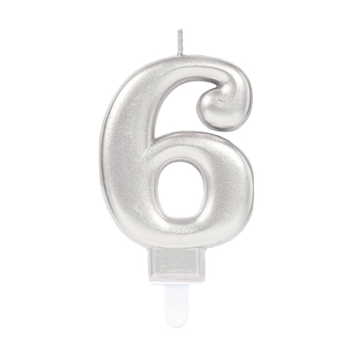 Silver Metallic Finish Candles #6