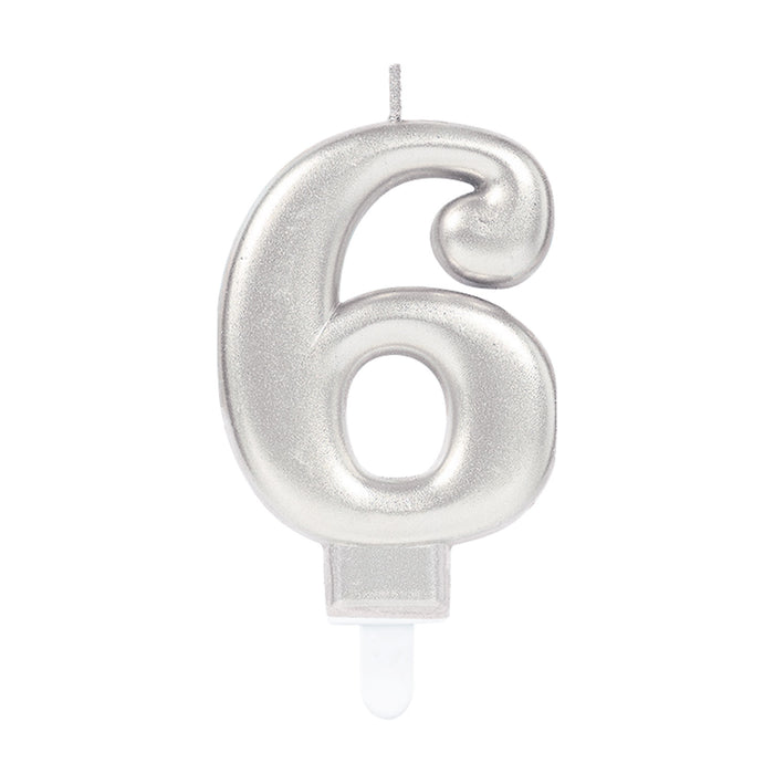 Silver Metallic Finish Candles #6