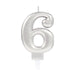 Silver Metallic Finish Candles #6
