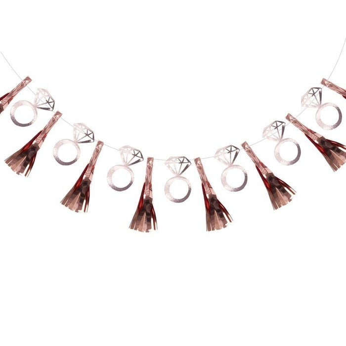 Rose Gold Foiled Ring Tassel Garland