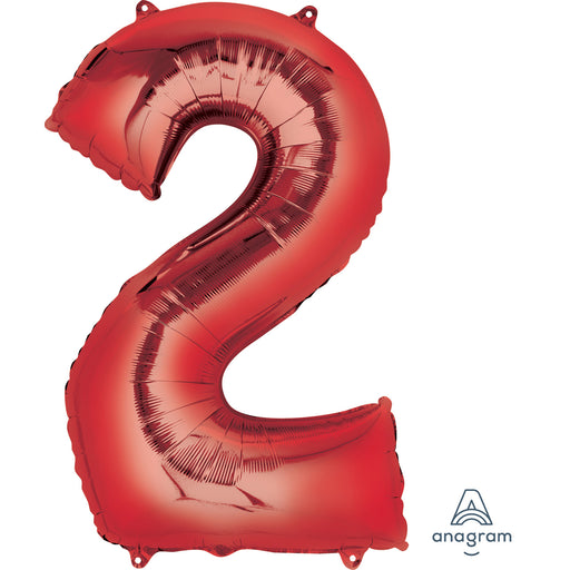 34'' Shape Foil Number 2 - Red (Anagram)