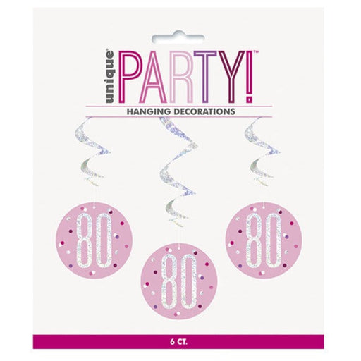 Glitz Pink 80 Hanging Decoration 32'' 6pk