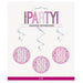 Glitz Pink 80 Hanging Decoration 32'' 6pk