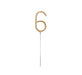 Birthday Gold Glitz Number 6 Sparkler 7"