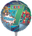 Robots / Blue 7th Birthday 18 Inch Foil Balloon