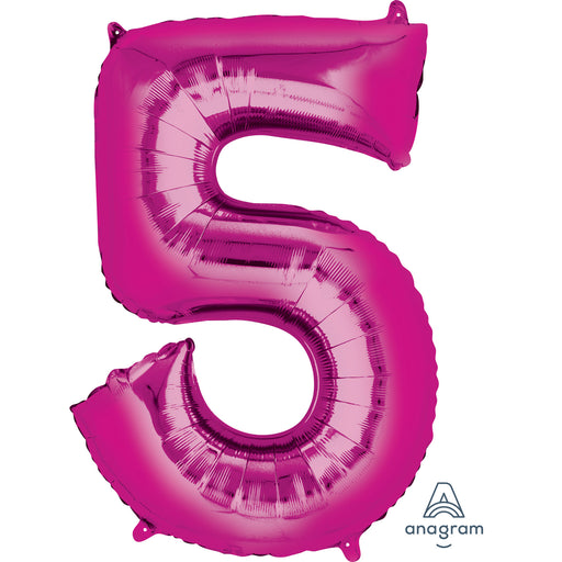 34'' Shape Foil Number 5 - Magenta (Anagram)