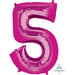 34'' Shape Foil Number 5 - Magenta (Anagram)