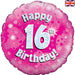 18'' Foil Happy 16th Birthday Pink