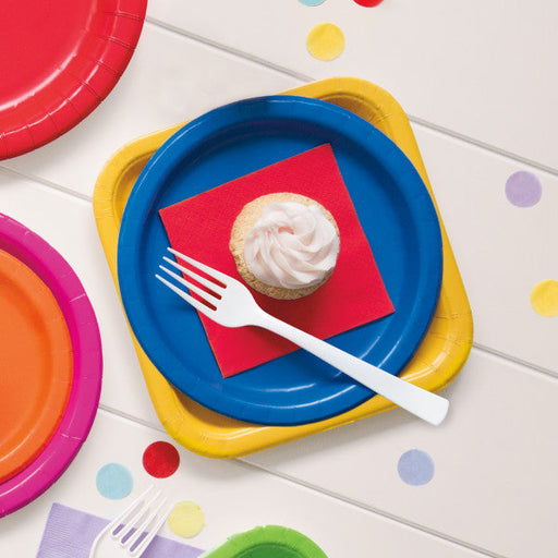 Royal Blue Solid Round 9" Dinner Plates (8pk)