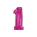 34'' Shape Foil Number 1 - Magenta (Qualatex)