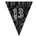 Glitz Black 13 Flag Banner 12Ft