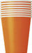Orange Paper Party Cups 8pk