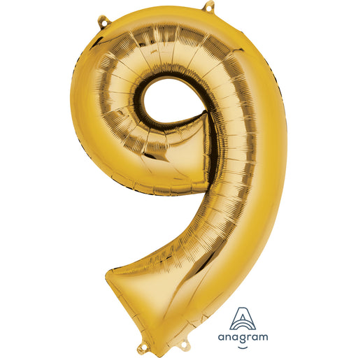 34'' Shape Foil Number 9 - Gold (Anagram)