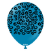 12" Deep Blue Safari Leopard Print Balloons (25pk)