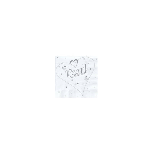 Pearl Anniversary Lunch Napkin 3 Ply 18pk