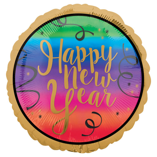 18'' Colourful New Year Foil Balloon