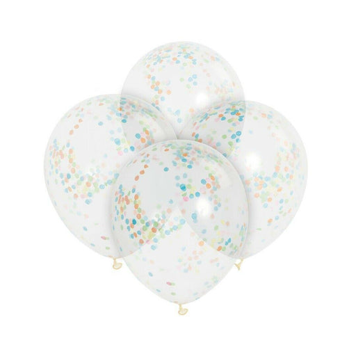 Multi-Coloured Confetti Balloons 6pk