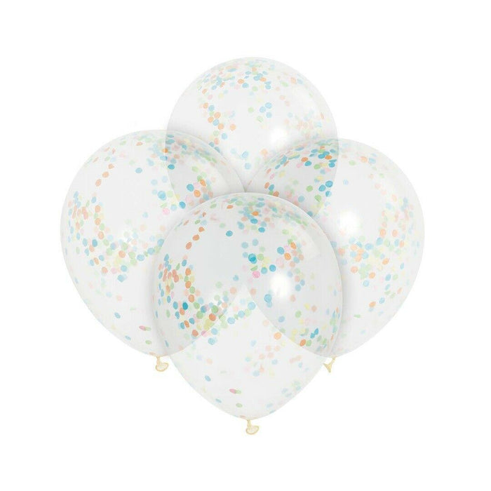 Multi-Coloured Confetti Balloons 6pk
