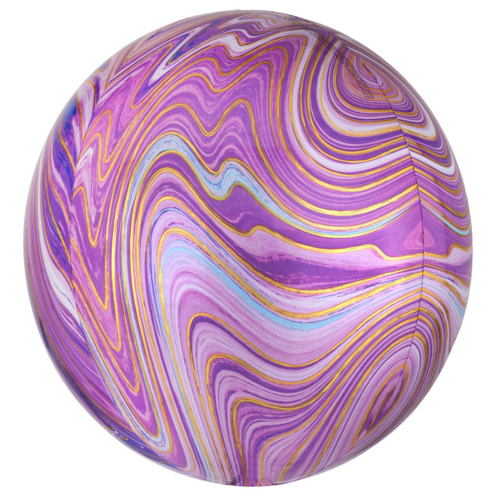 15'' Foil Orbz Purple Marblez 1Pk
