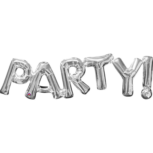 Party Silver Air Fill Balloon 83Cm X 22Cm