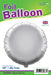 18'' Packaged Round Silver Foil Balloon
