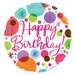 18'' Foil Happy Birthday Polka Dots