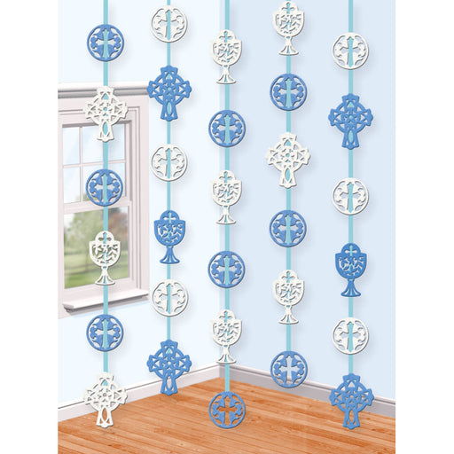 Dec Hang Shapes Felt Blue