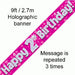 Foil Banner 2nd Birthday Pink
