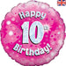 18'' Foil Happy 10th Birthday Pink