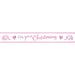 Christening Pink Elephant Foil Banner 9Ft