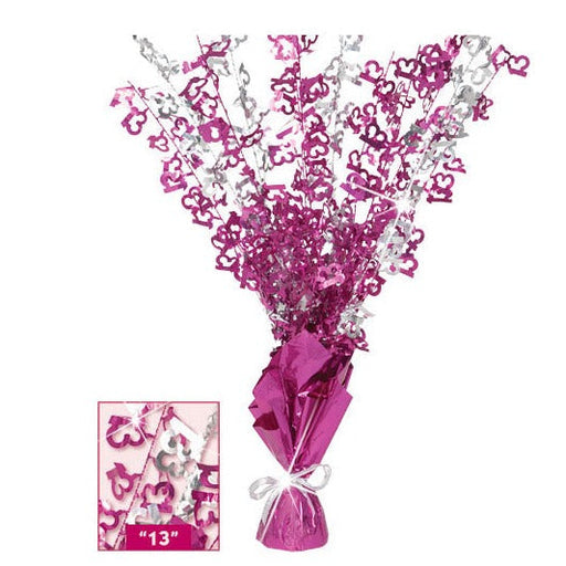 Glitz Pink Age 13 Centerpiece