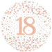 18'' Sparkling Fizz 18th Birthday White & Rose Gold