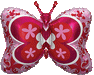 14 Inch Mini Deco Pink Butterfly (Flat)