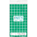 Silver & Bright Green Rectangular Foil Table Cover