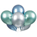 Blue, Green & Silver Platinum 11'' Latex Balloons, 6pk - Assorted