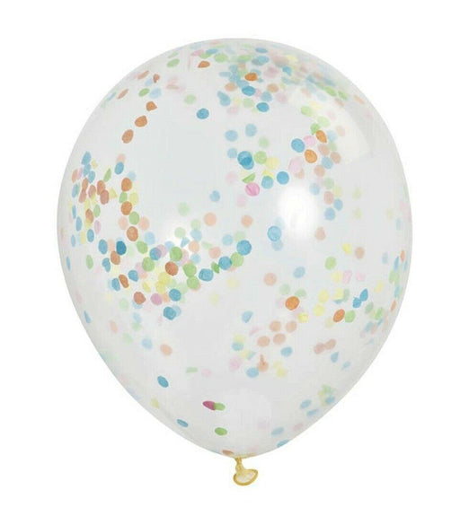 Multi-Coloured Confetti Balloons 6pk