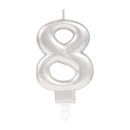 Silver Metallic Finish Candles #8