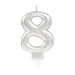 Silver Metallic Finish Candles #8