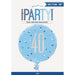18'' Glitz Blue & Silver Round Foil Balloon  40
