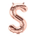 16'' Foil Letter S - Rose Gold Packaged Air Fill