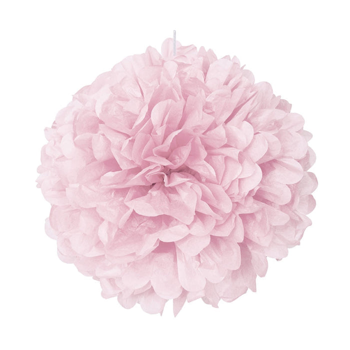 16'' Pink Puff Ball Decoration