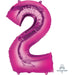 34'' Shape Foil Number 2 - Magenta (Anagram)