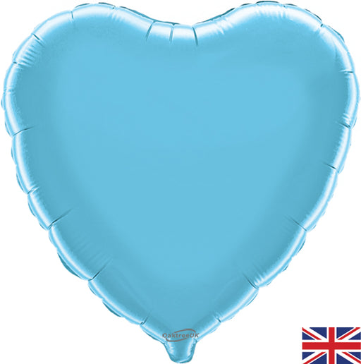 18'' Packaged Heart Light Blue Foil Balloon